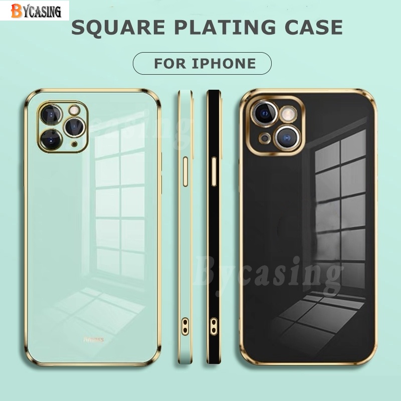 Soft Case Bahan Karet Tahan Banting 6D Untuk Iphone 13 Pro Max 11 12 Pro Xr