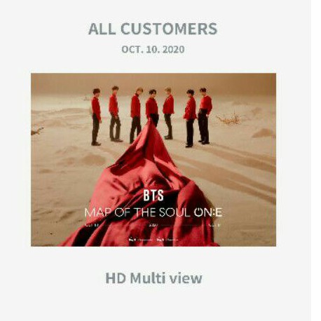 BTS ONLINE CONCERT MAP OF THE SOUL ONE