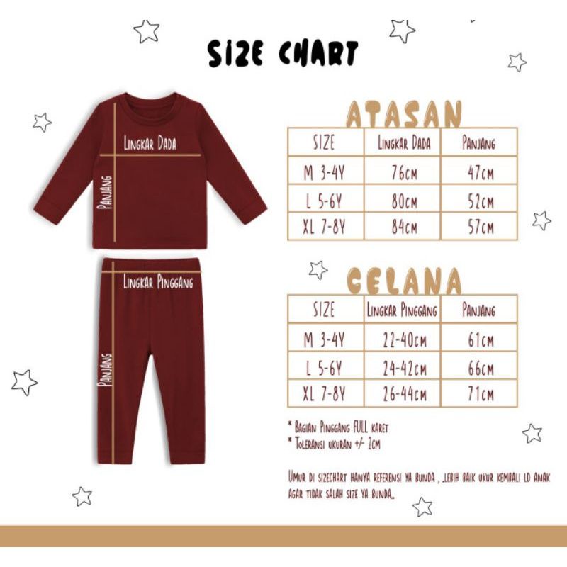 PIYAMA NATAL SANTA CLAUS ANAK-ANAK (UNISEX)/BAJU TIDUR ANAK NATAL SANTA CLAUS