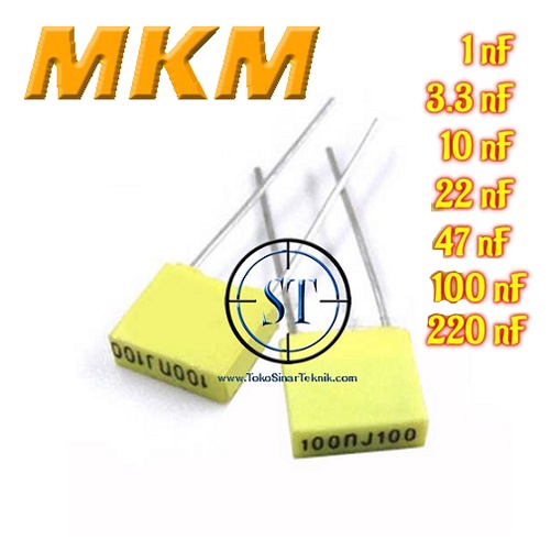 10 PCS Capacitor 1 nF, 10 nF, 22 nF, 33 nF, 47 nF, 100 nF MKM 100V ISI 10 BUAH