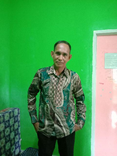 New Kemeja Batik Slimfit Modern Exclusive Original Butik Atasan Batik Seragam M-l-xl