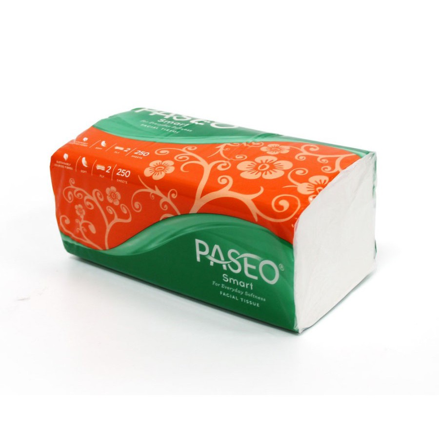 Tissue PASEO Smart Facial 250 Sheets 2 Ply