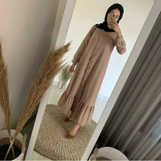 Dress Wanita Hijab // WAWA DRESS LATTE