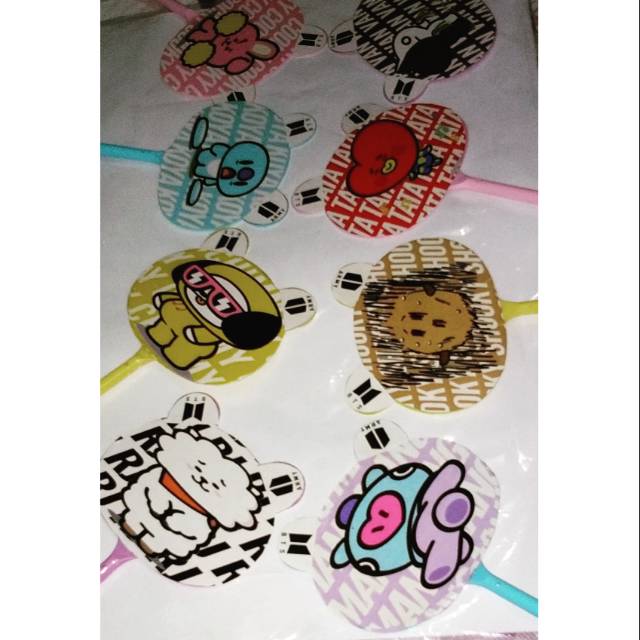 

FANPEN PULPEN KIPAS BTS KARAKTER BT21 READY STOCK