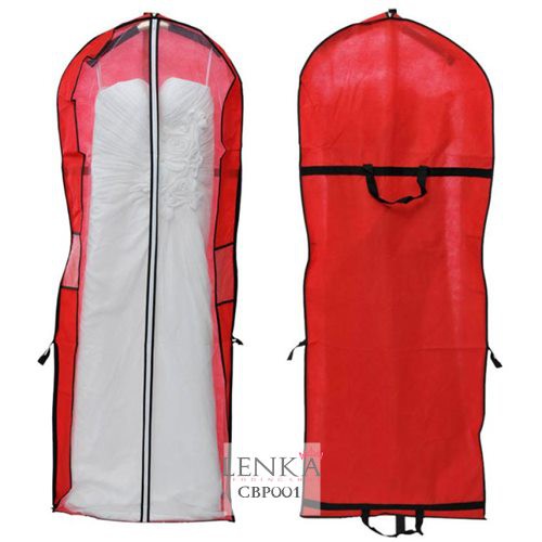 [STOK TERBATAS] COVER PELINDUNG GAUN PESTA PERNIKAHAN MERAH PANJANG CBP001