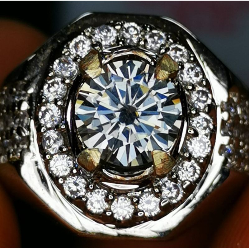 Batu permata real white moissanite