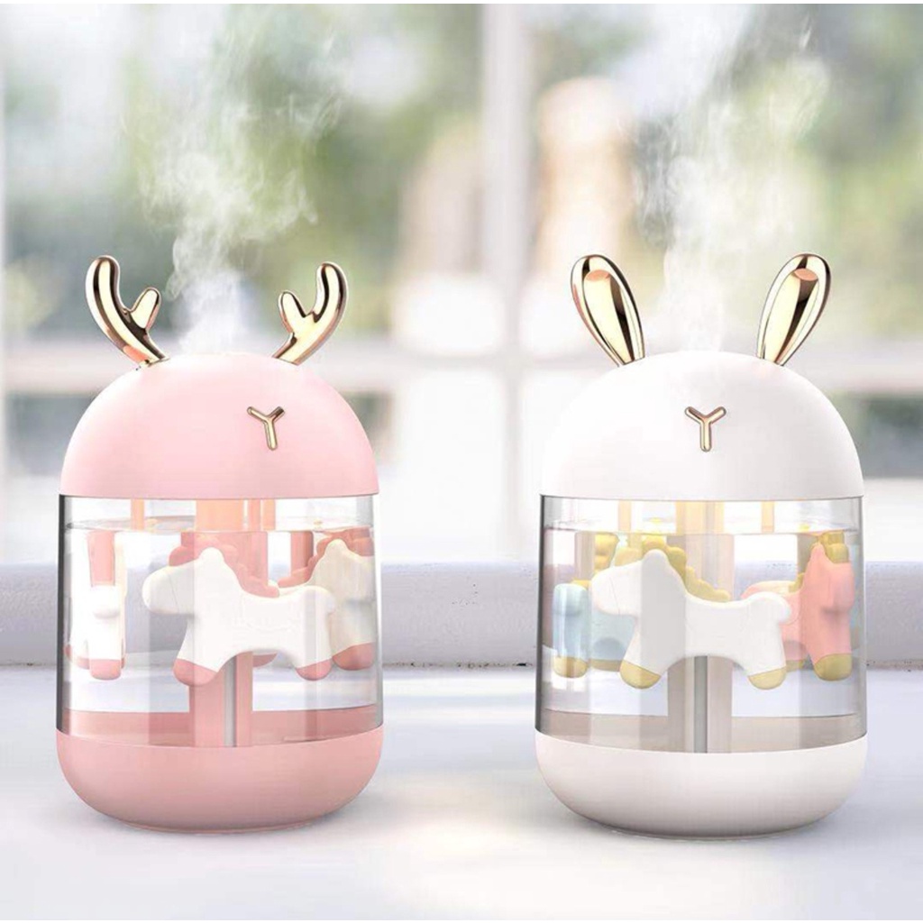 READY Diffuser air aromatherapy 300ML with 7 colour LED Lamp- Bergaransi