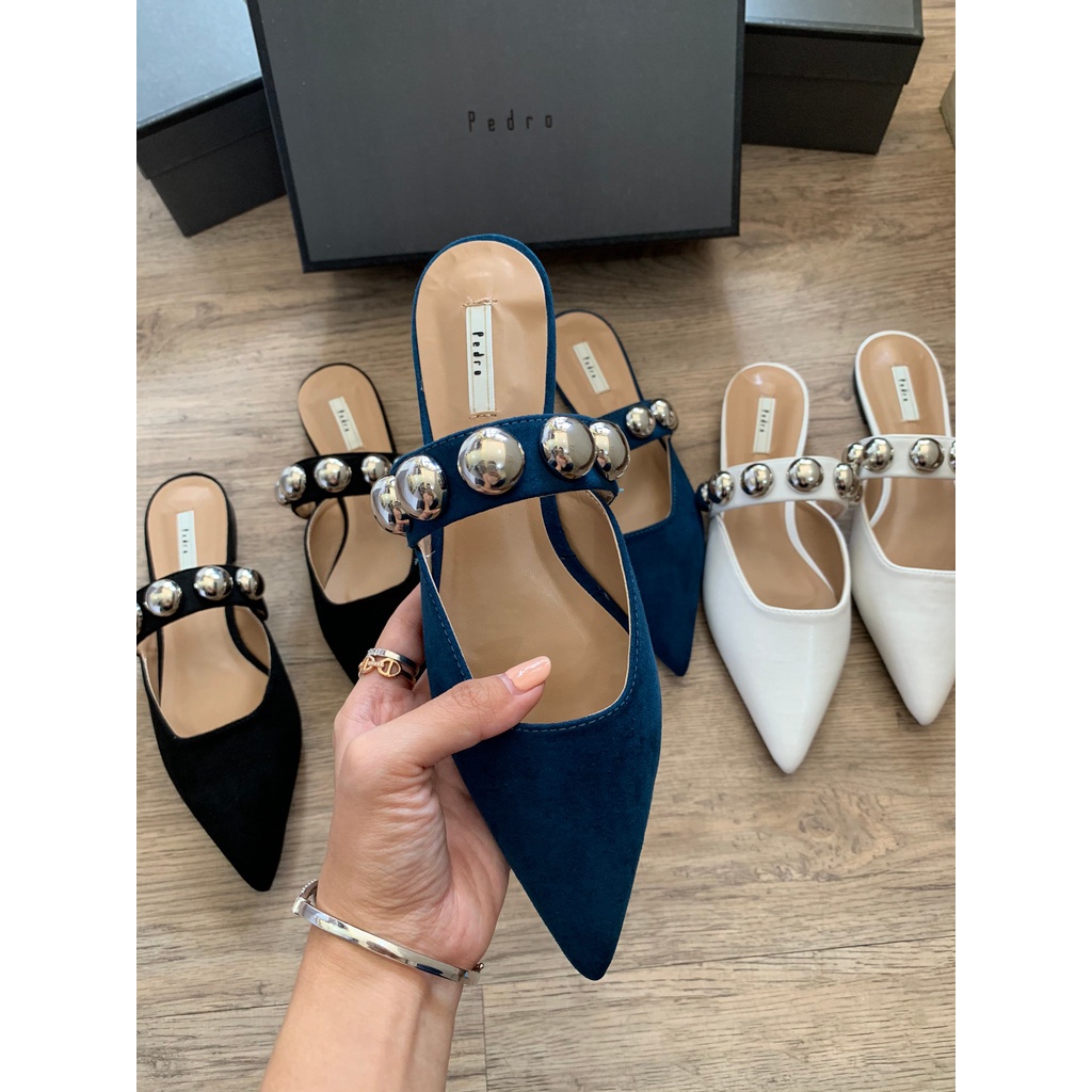 [7.7 Boombastis Sale⚡] - SEPATU SHOES WANITA KULIT SINTESIS PS101 LEATHER SLINGBACK HEELS PREMIUM IMPORT