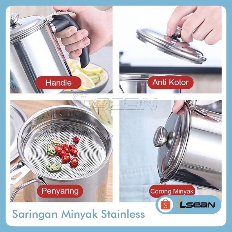 OIL POT STAINLESS STEEL| WADAH SARINGAN MINYAK TEMPAT SARINGAN MINYAK