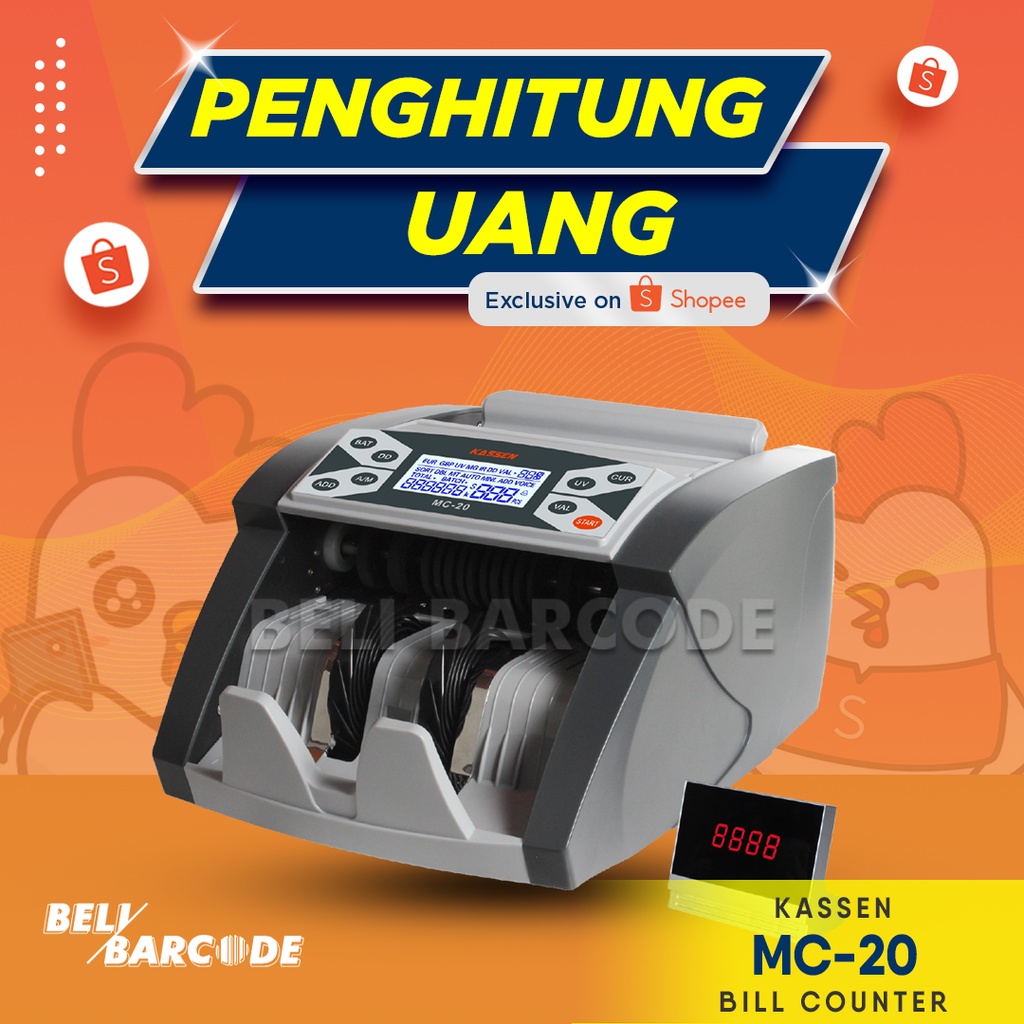 MESIN PENGHITUNG UANG PALSU KASSEN MC-20 | MC20 | MC 20 (SINAR UV)