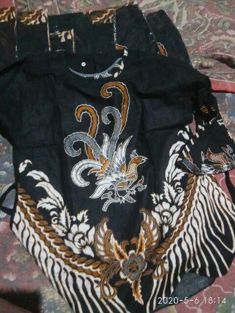 Batik Couple Keluarga Sania Ruffle Ori Ndoro Jowi Dnt Motif Ayam