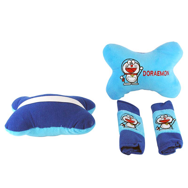 Bantal &amp; Sarung Seatbelt Doraemon 2in1