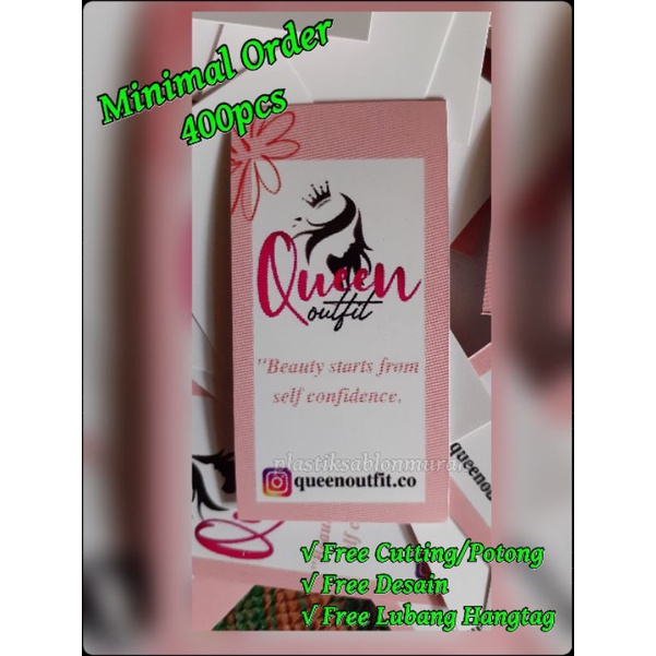 

Hangtag Label, Label Baju, Hangtag baju, hangtag hijab Minimal order 400pcs Free Desain