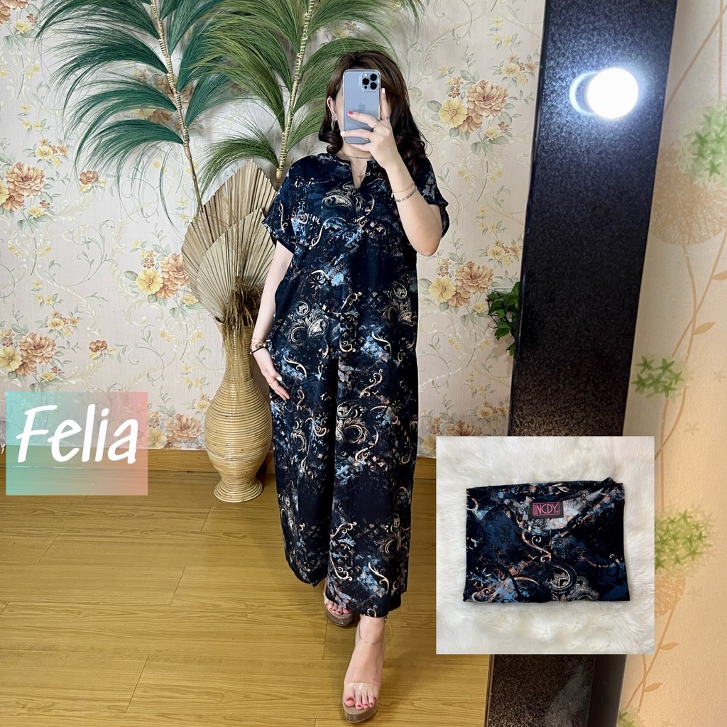 PART1 NCDY HOMEWEAR DASTER PANJANG SEMATA KAKI LD 130cm BUSUI FRIENDLY JUMBO-Felia