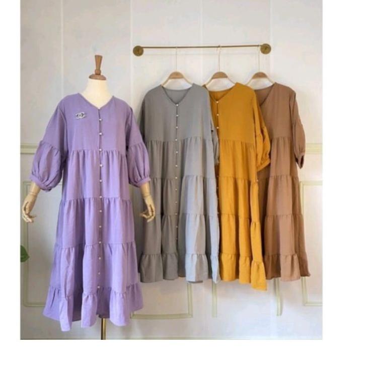 Serbuuuu.. MIDI DRESS MUTIARA CRINCLE / MIDI DRESS CRINCLE AIRFLOW / MIDI DRESS JAMUR / MIDI DRESS C