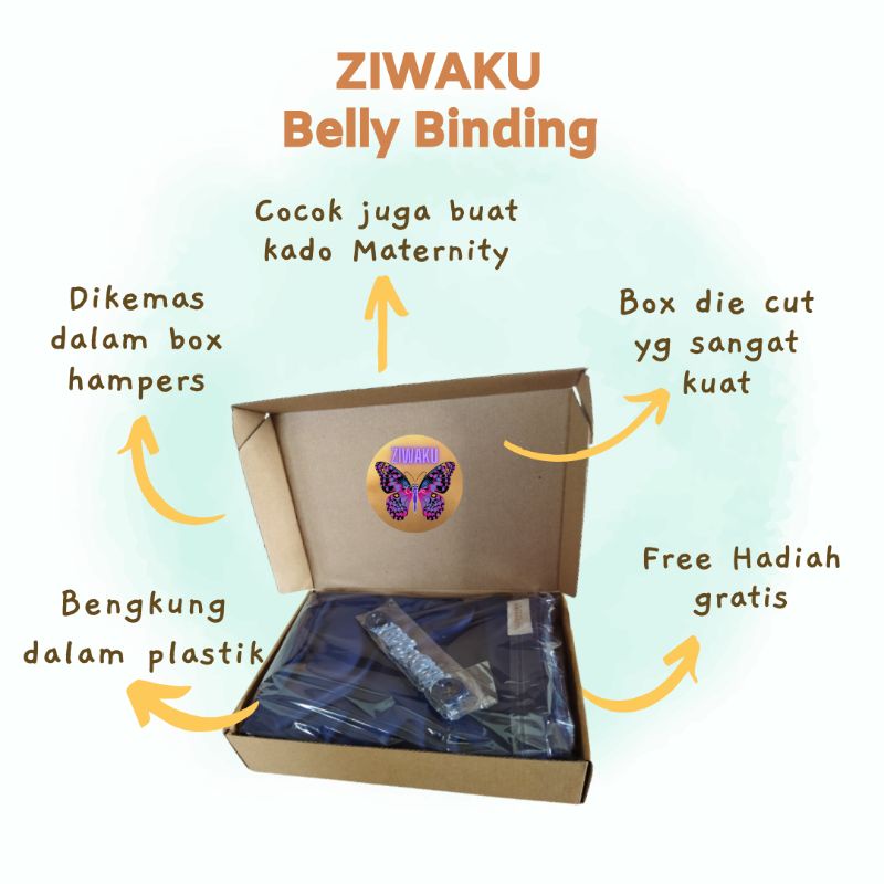 Bengkung Ibu Melahirkan ZIWAKU / BELLY BINDING / Stagen Angkin / Bengkung Andien