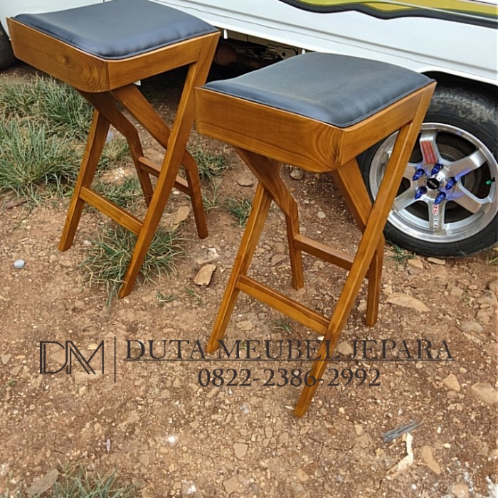 kursi bar stool bar kayu jati