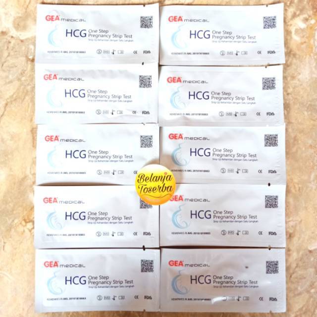 Test Kehamilan HCG Gea Medical / Testpack Strip Hamil / Tespek Pregnancy / Tes HCG