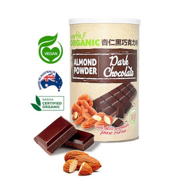 Earth Organic Almond Powder Dark Chocolate 500 Gram