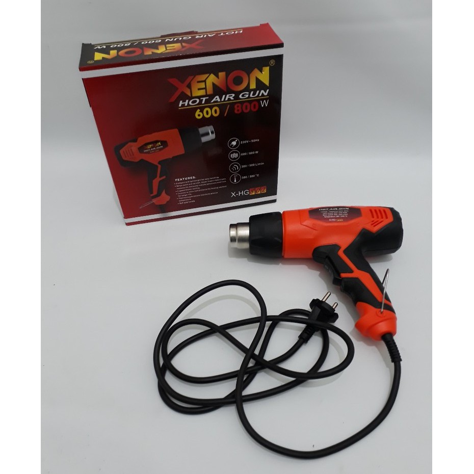 XENON HG800 Mesin Heat Gun Hot Air Gun Pistol Pemanas Hot Gun 800 Watt