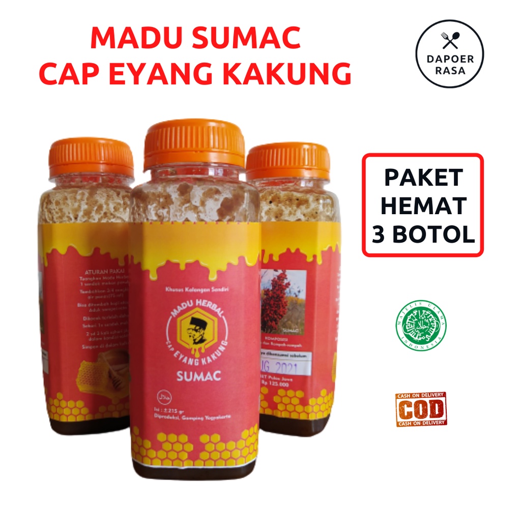 MADU HERBAL MADU SUMAC CAP EYANG KAKUNG PAKET HEMAT PENANGKAL VIRUS PENAMBAH STAMINA