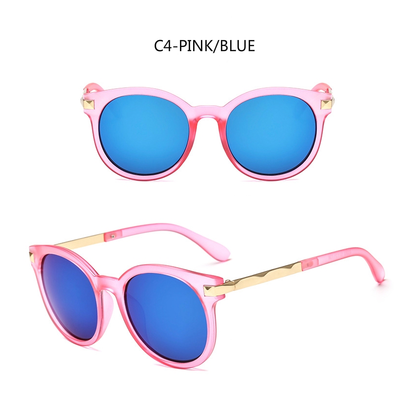 Fashion metal hinges new round Korean style sunglasses for men and women