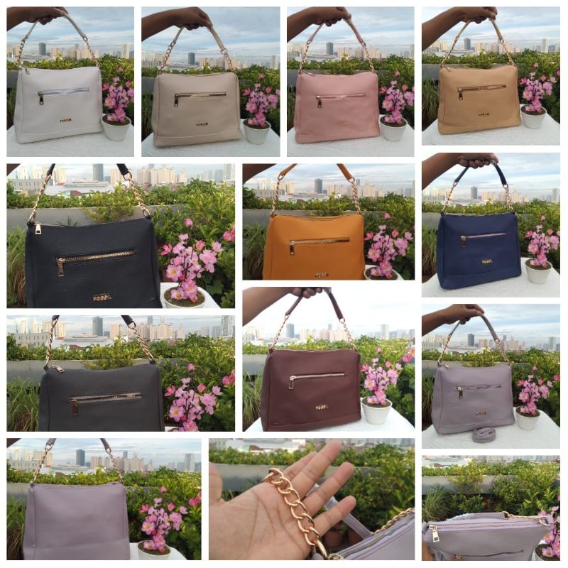 AllfazaTas,wanita Tote res depan tali rantai.28x24