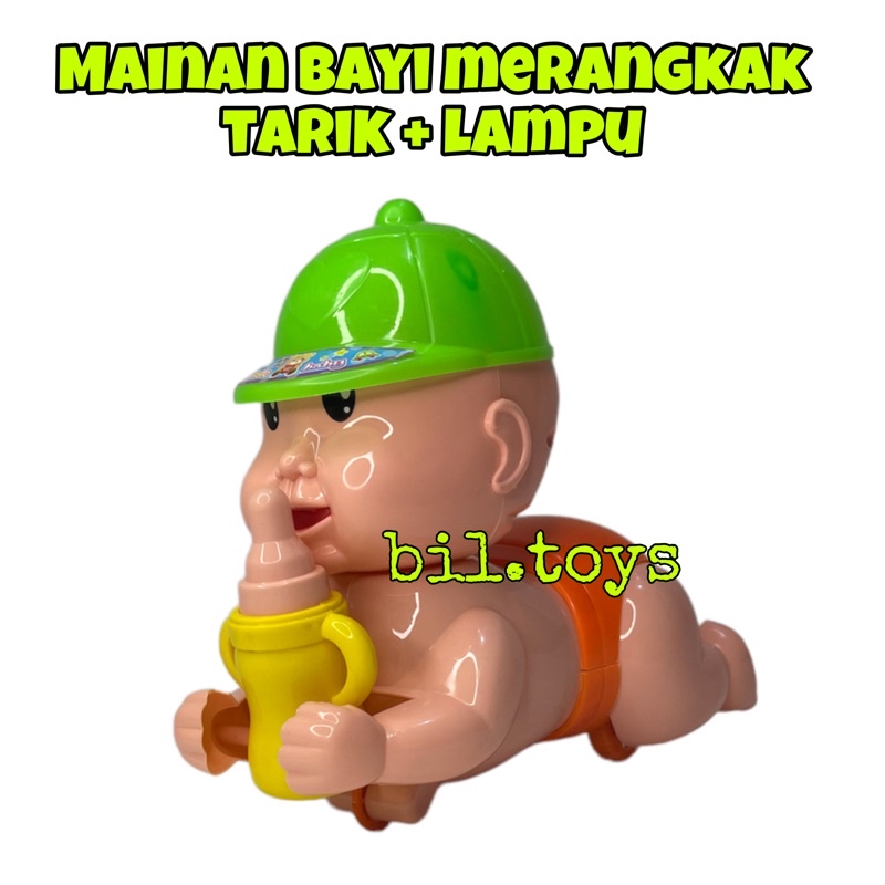 SH188 MAINAN LUCU BONEKA BAYI TARIK DOT LAMPU MAINAN ANAK BALITA MAINAN TARIK LAMPU