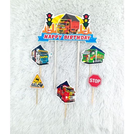 

cake topper/topper banner/topper TRUCK/hiasan kue TRUCK OLENG