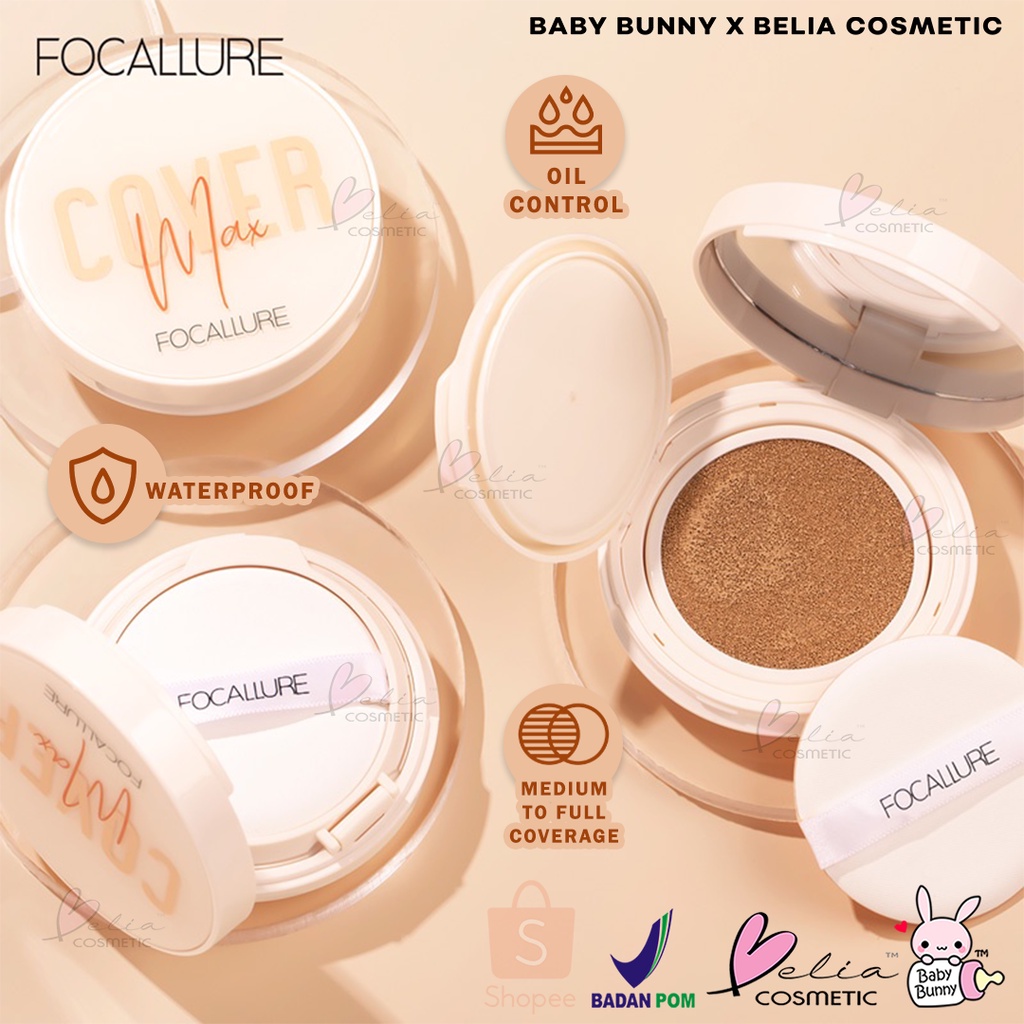 ❤ BELIA ❤ FOCALLURE Cover Matte Longlasting Cushion Foundation FA162 | oil control &amp; Last 12 hours BB cream | BPOM