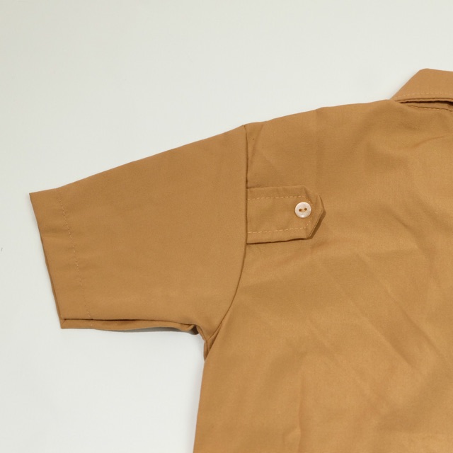 Baju PRAMUKA Lengan PENDEK dan panjang Laki Coklat Seragam Sekolah SD SMP SMA Cowok Pramuka Penggalang