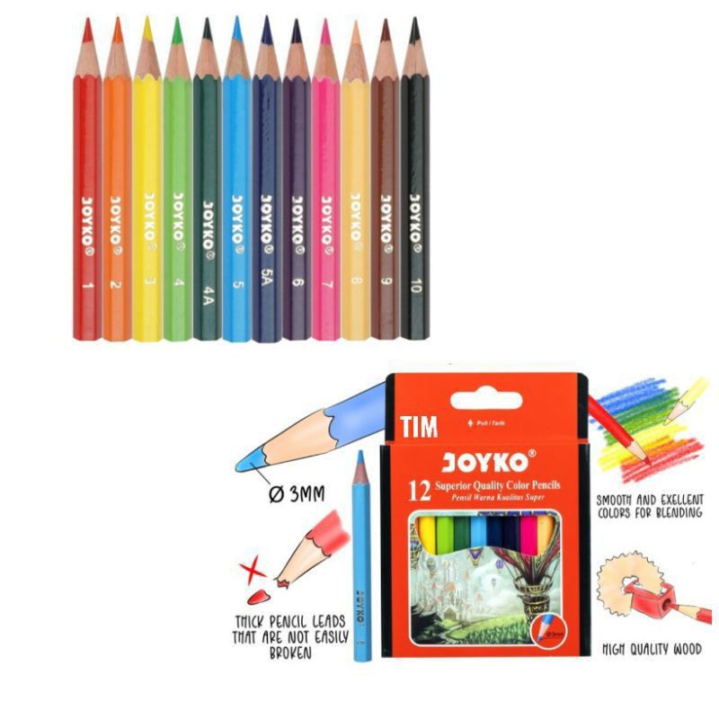 

Pensil Warna Joyko Kecil 12 Warna