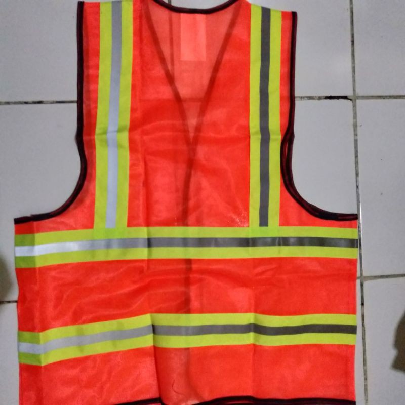 ROMPI SAFETY BAHAN POLISTER 2 WARNA HIJAU DAN ORANYE