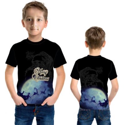 Kaos Baju T-shirt Murah Anak Laki-Laki Dan Perempuan Merry Christmas Natal 2021 Art22