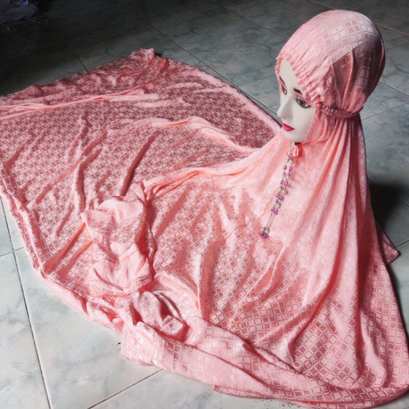 mukena terusan bahan sutra blitz warna