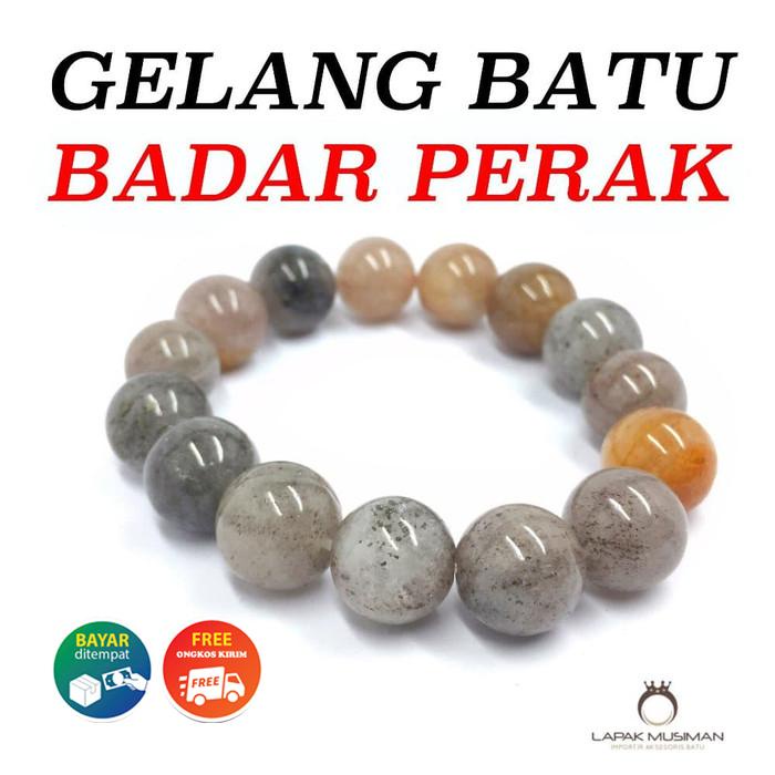 [Bayar di Tempat] GELANG BATU BADAR PERAK ASLI NATURAL