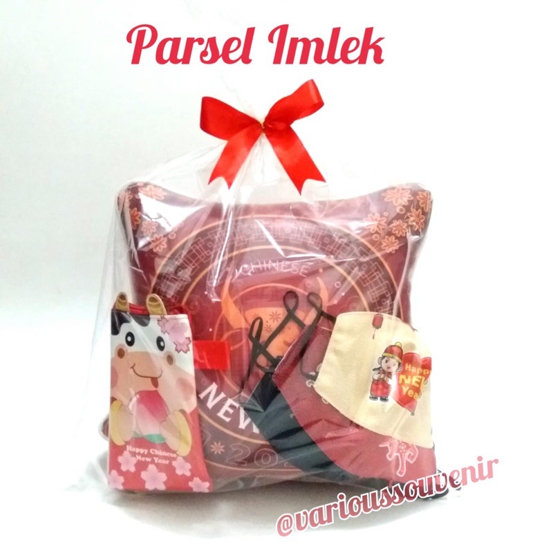 Hampers Parsel Imlek Tahun 2021 Chinese New Year Shio Kerbau Kebo Ox Koko Cici Bantal Imlek Masker