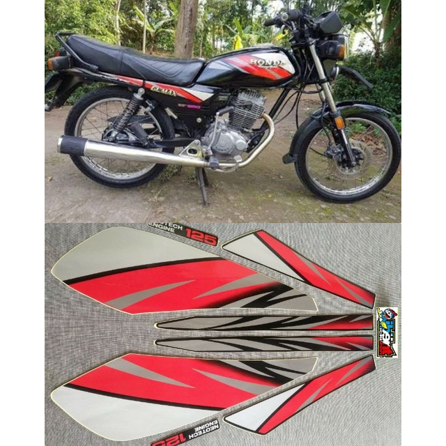 STIKER STRIPING LIS STANDAR ORI HONDA GL MAX MERAH TAHUN 1996