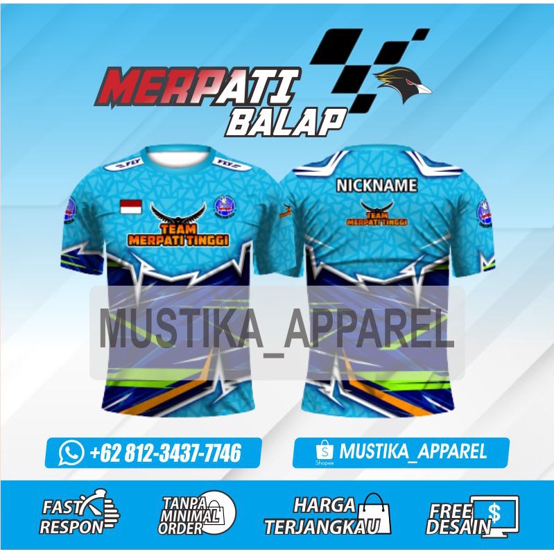 BAJU JERSEY MERPATI BALAP / JERSEY MERPATI RACING CUTOM / JERSEY MERPATI