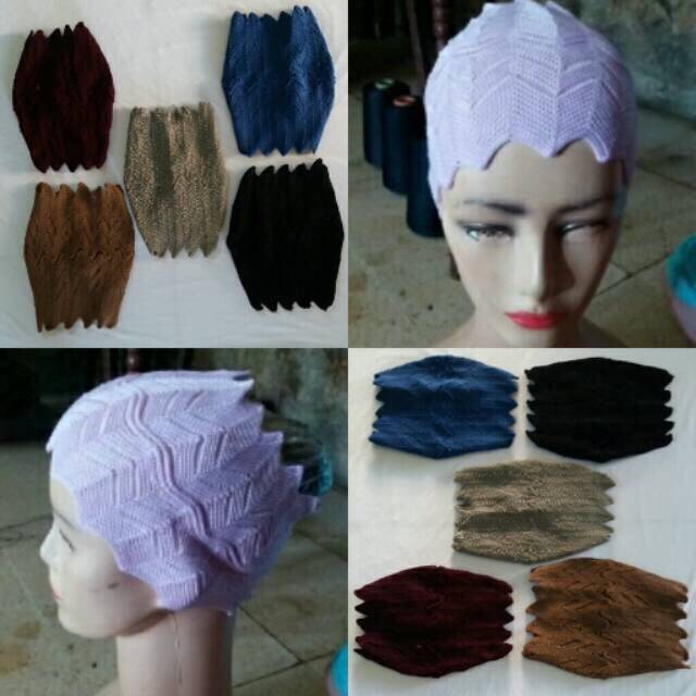 Ciput Rajut / Ciput Zigzag / Bandana Rajut / Ciput Bandana / Inner Hijab / Inner Murah / Inner Rajut