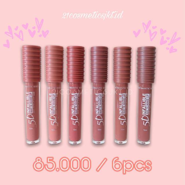 ORGINIAL ROMANTIC BIRD 5D LIPCREAM COKLAT NUDE / LIPSTIK MATTE COD (1 PCS)