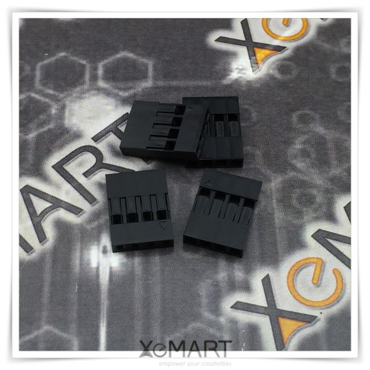 [2 pcs.] Housing 1x4P Dupont Connector 2.54mm 4P Plastic Konektor 4pin Black Housing