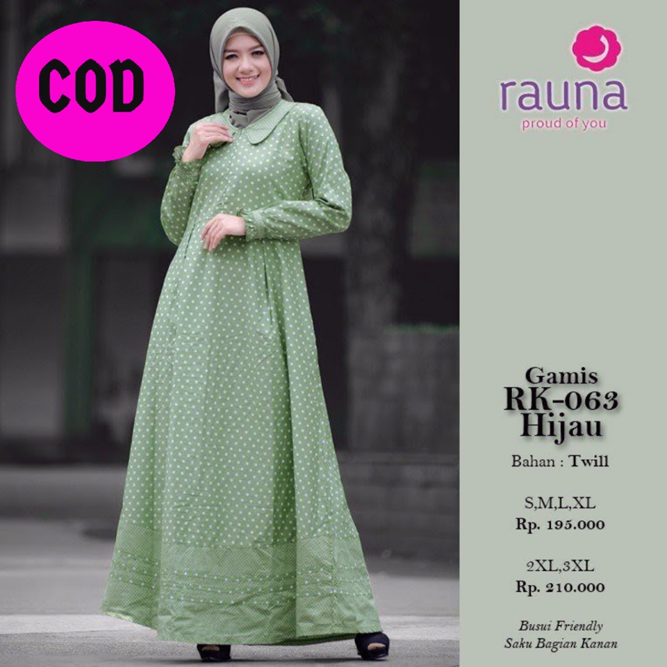 COUPLE GAMIS IBU &amp; ANAK /  GAMIS  RAUNA  RK - 63 / FASHION MUSLIM