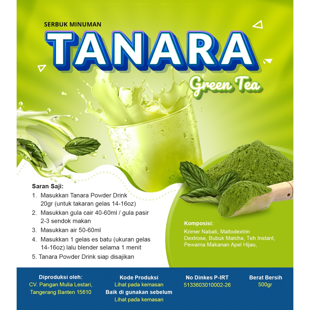 

Bubuk Green Tea 500gr - Serbuk Minuman Teh Hijau - bp