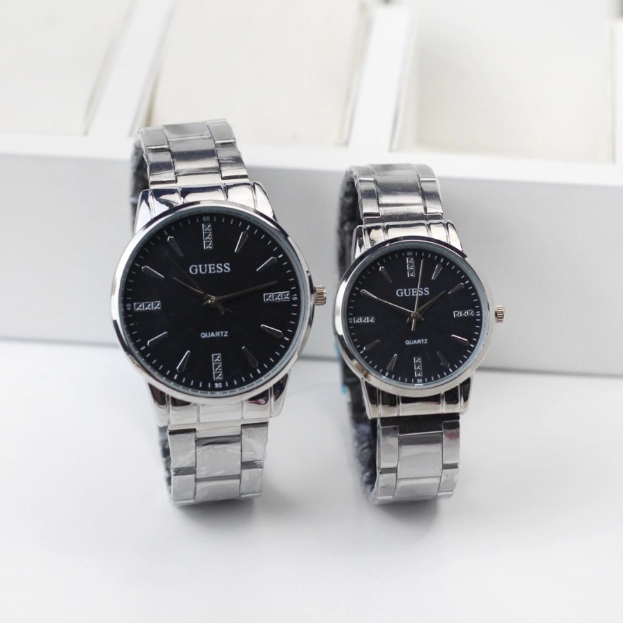 Jam Tangan Couple Guess Fashion Rantai Quartz Analog - 1