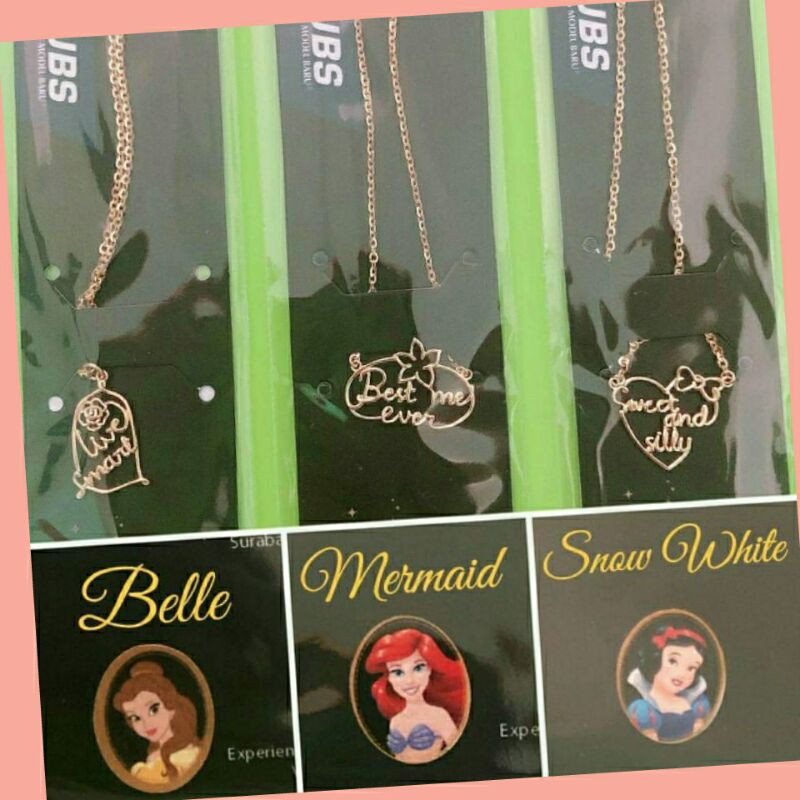 DISNEY PRINCESS WORLD BELLE, ARIEL, DAN SNOW WHITE KALUNG UBS 375