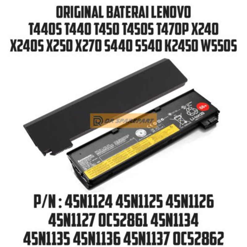 ORIGINAL BATERAI LENOVO THINKPAD X240 45N1135 45N1136 45N1137 0C52862 EKSTERNAL