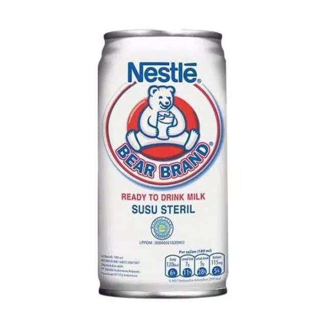 Susu Beruang Susu Bear Brand Bearbrand Susu Sapi Steril 189 Ml Nestle Shopee Indonesia