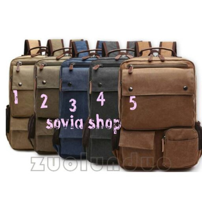 tas ransel kanvas ,(tas unik pria, tas kerja ,tas kuliah)