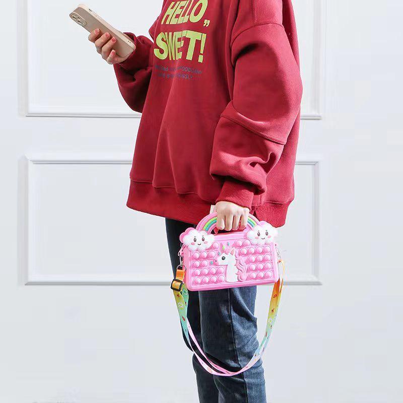 HY Tas Pot It Unicorn Tas Selempang Anak / Aneka Tas Pop It Lucu Murah